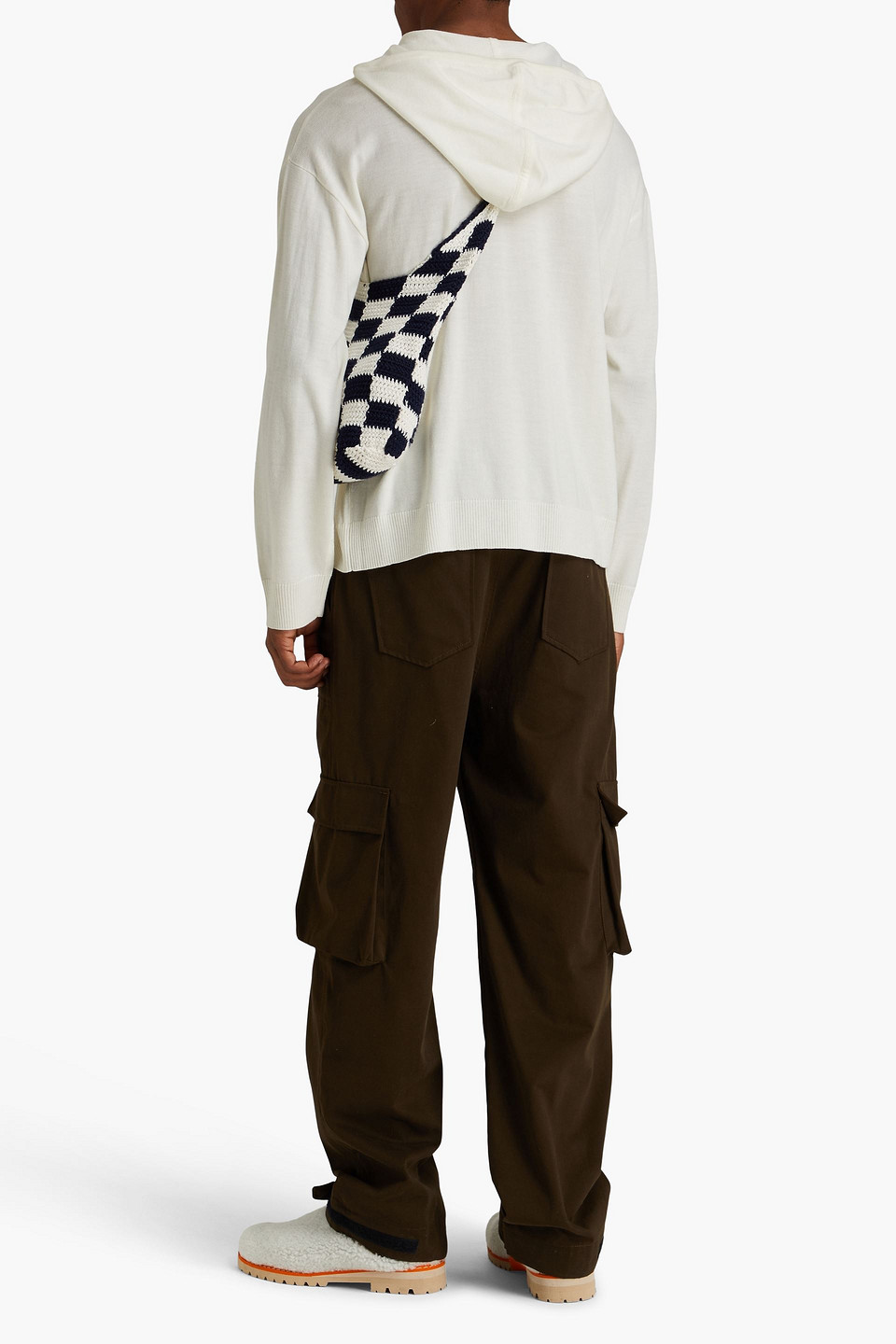  Jw Anderson - Pullover Aus Wolle Mit Intarsienmuster Und Kapuze - Weiß - S 