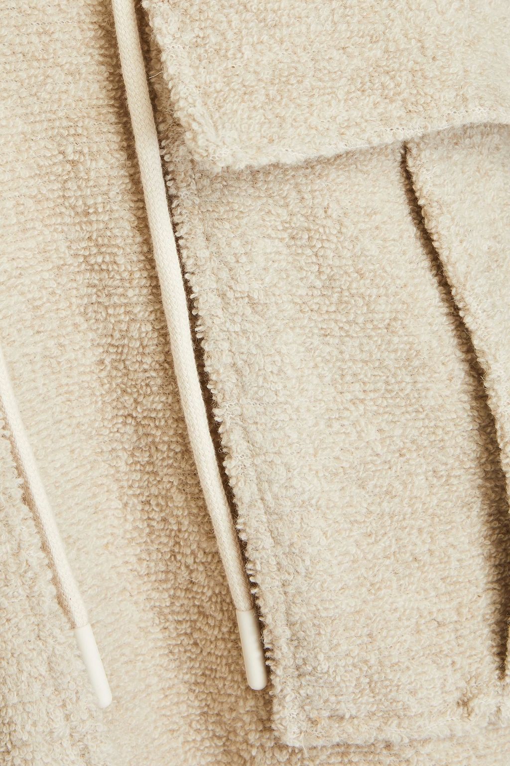 BY MALENE BIRGER كنزة هودي من قماش تيري المصنوع من الصوف والقطن ومزيج الكتّان