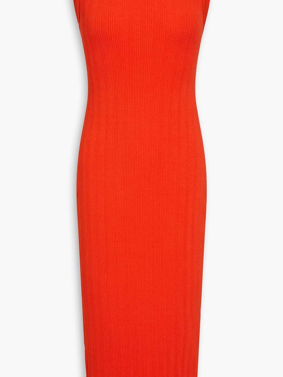 ribbed jersey midi dress