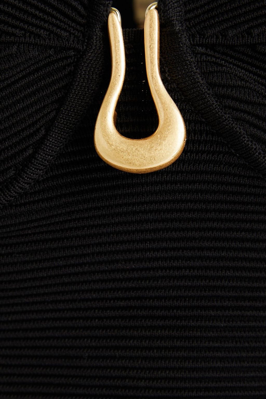 AJE. Clay cropped embellished ribbed-knit top