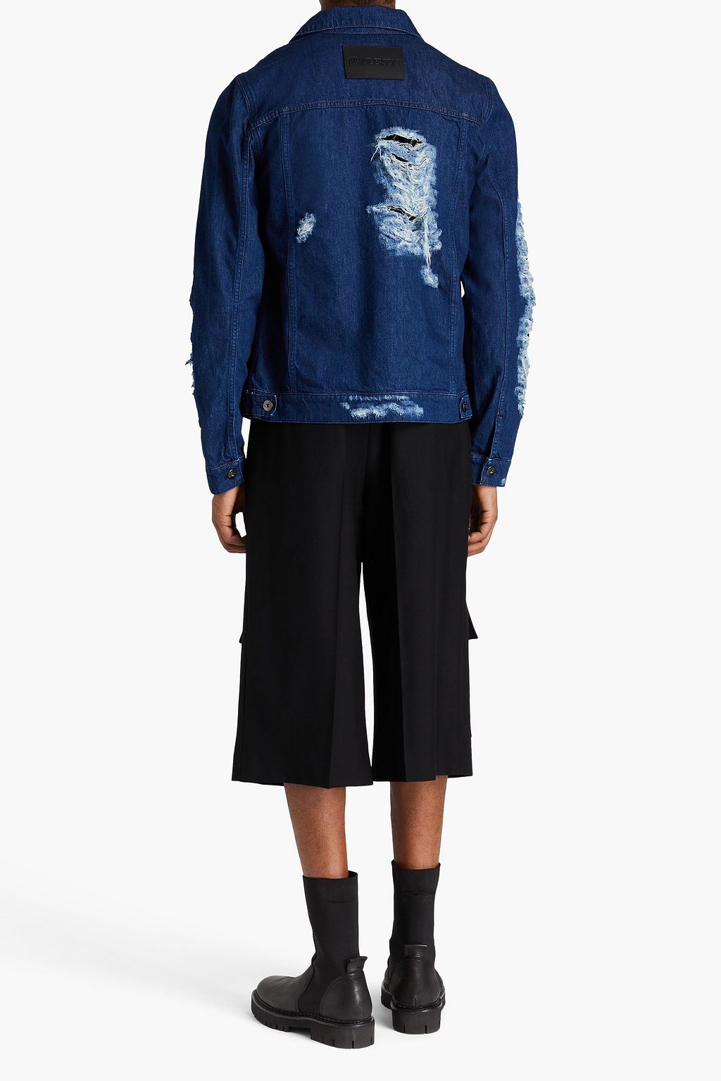 JW ANDERSON جاكيت مصنوع من الدنيم بتأثير معتق