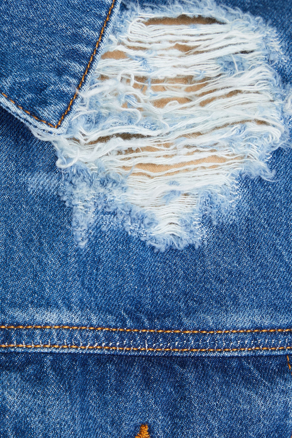 Jw Anderson J.w.anderson Distressed Jacket In Mid Denim
