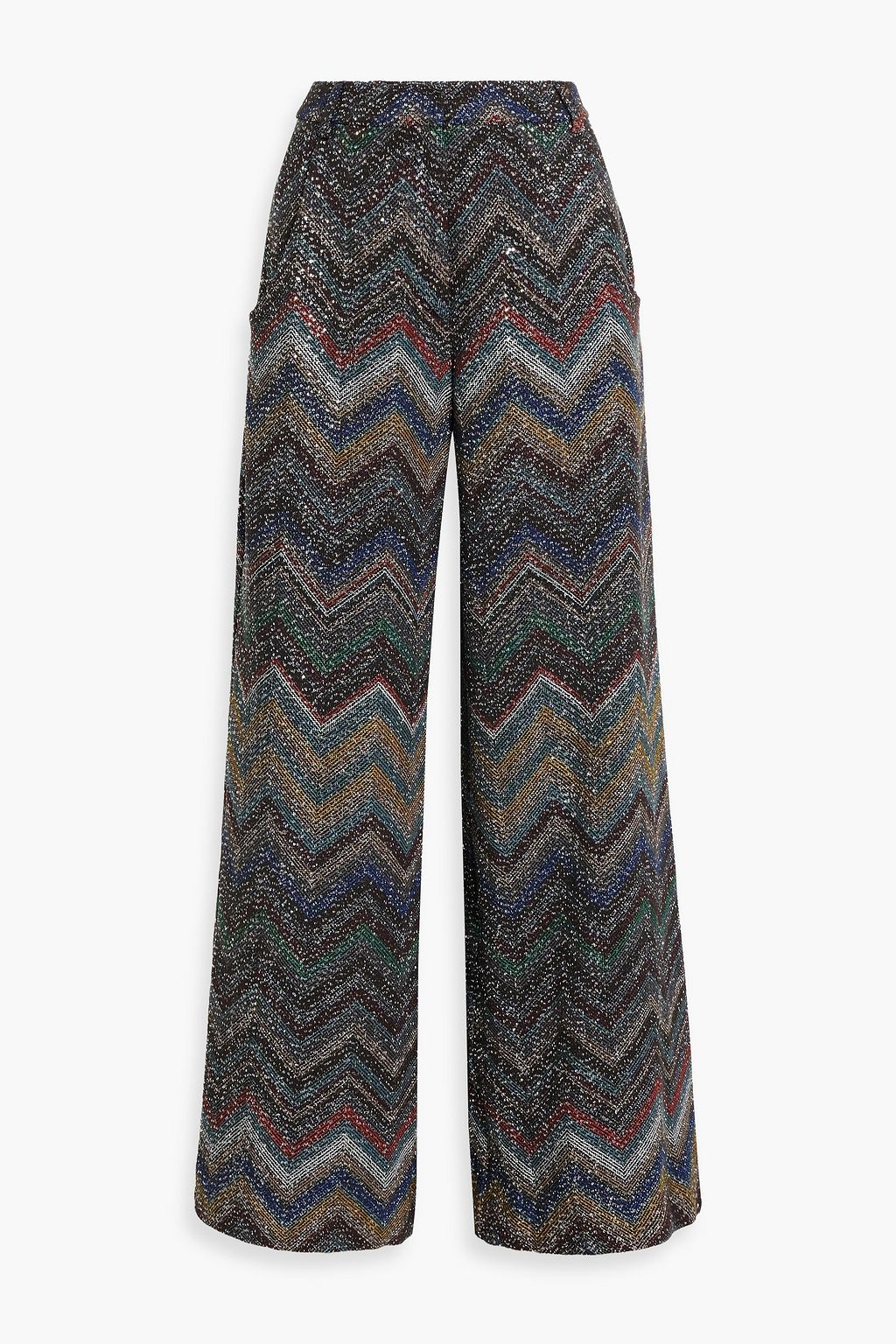 MISSONI Sequined jacquard wide leg pants THE OUTNET