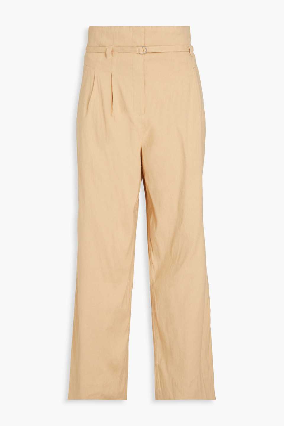 Linen-blend wide-leg pants