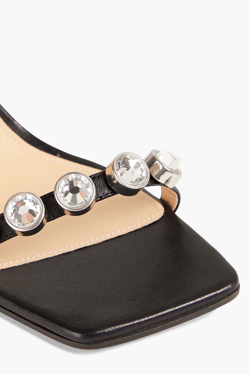 SERGIO ROSSI Embellished patent-leather sandals