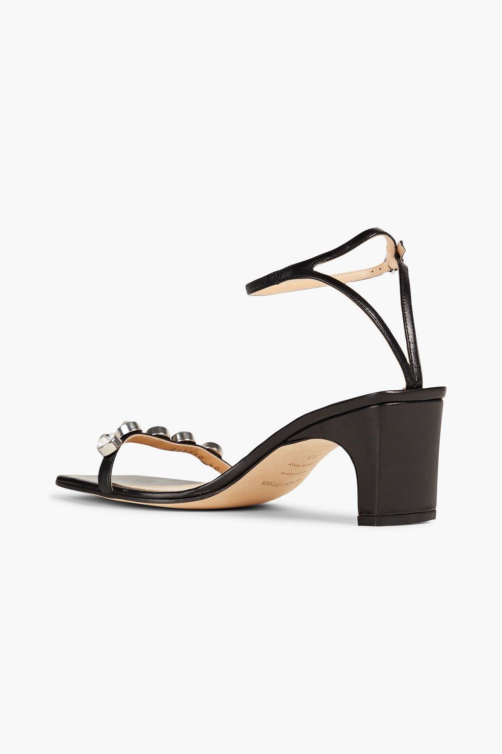 SERGIO ROSSI Embellished patent-leather sandals