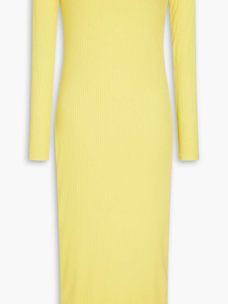 a coste off-the-shoulder ribbed jersey midi dress