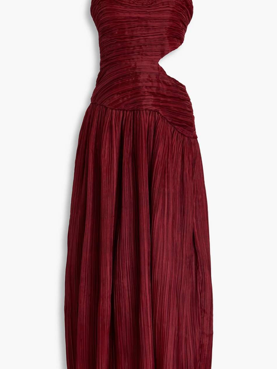 laurier cutout plissé-organza  maxi dress