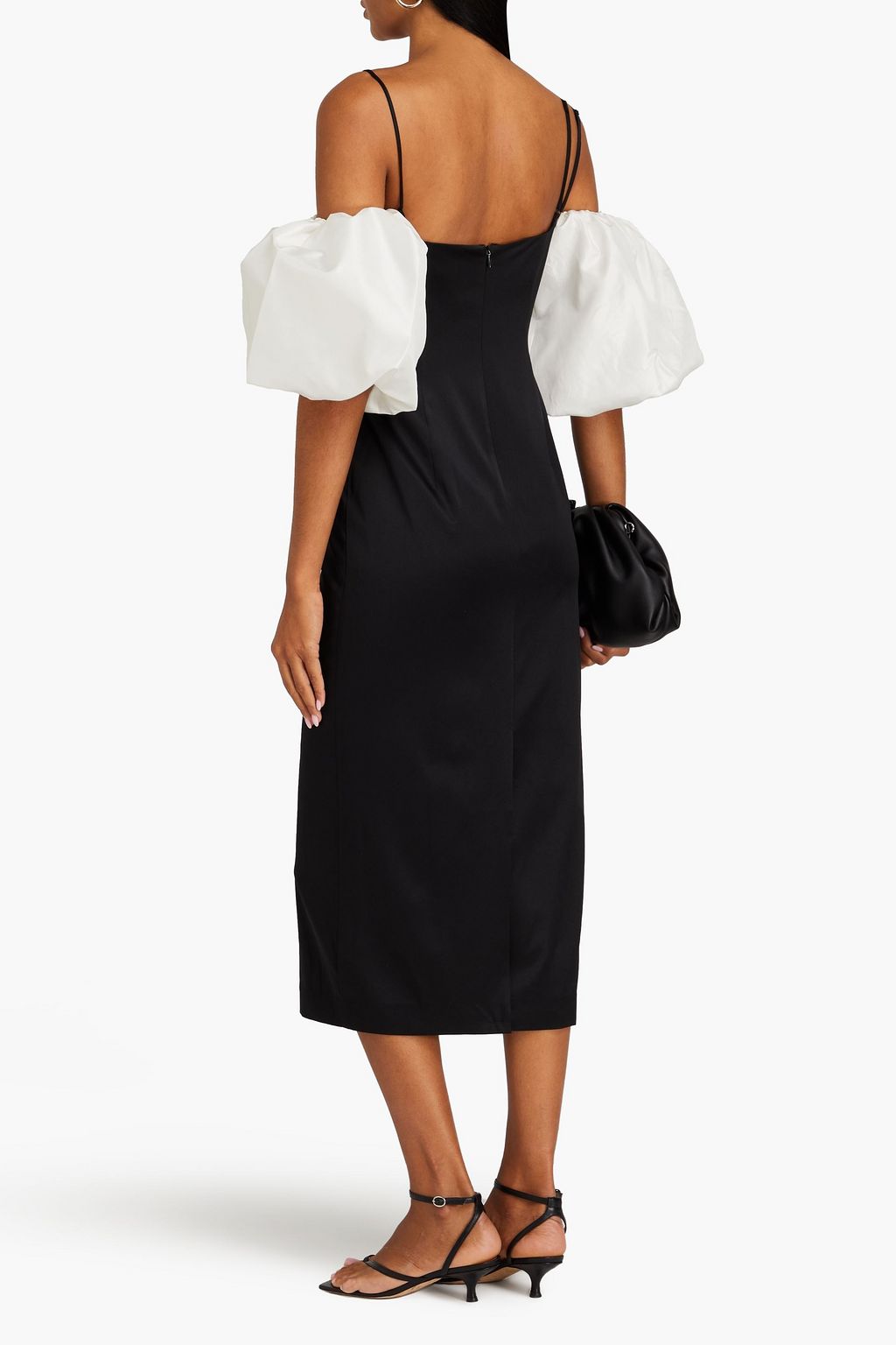 REJINA PYO Stevie stretch-silk satin embellished midi dress