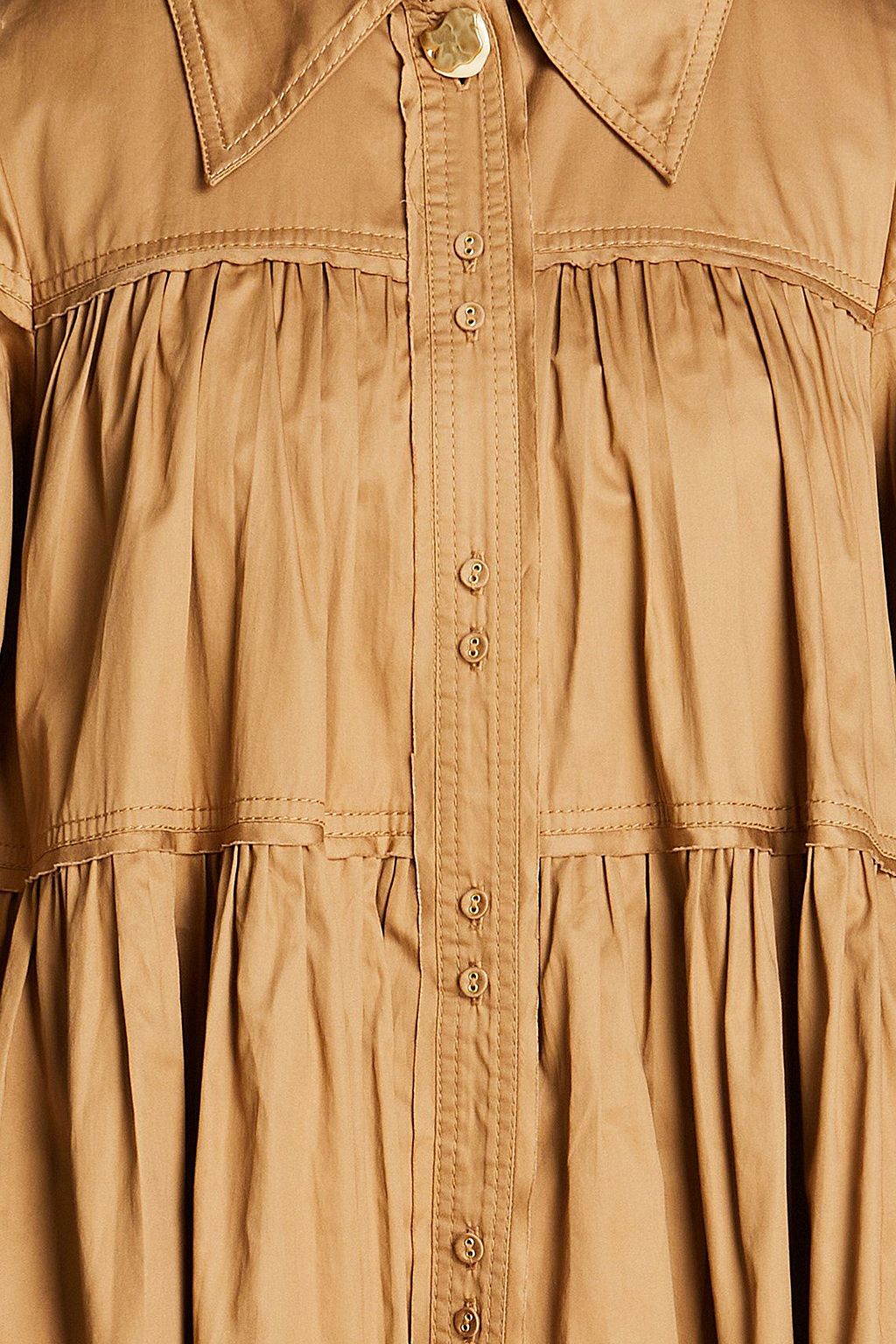 AJE. Lana tiered cotton-poplin mini dress