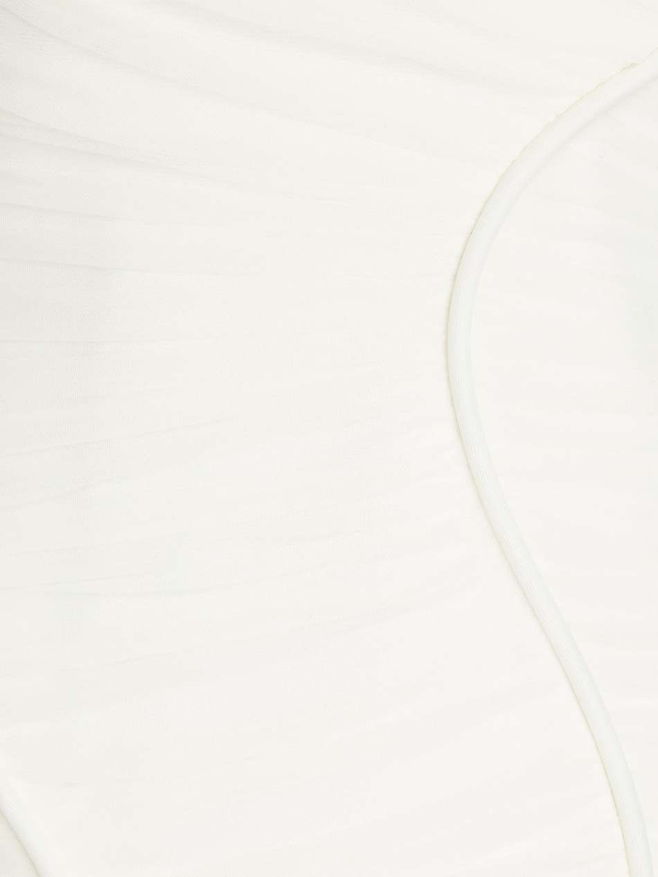 ruched mesh mini dress