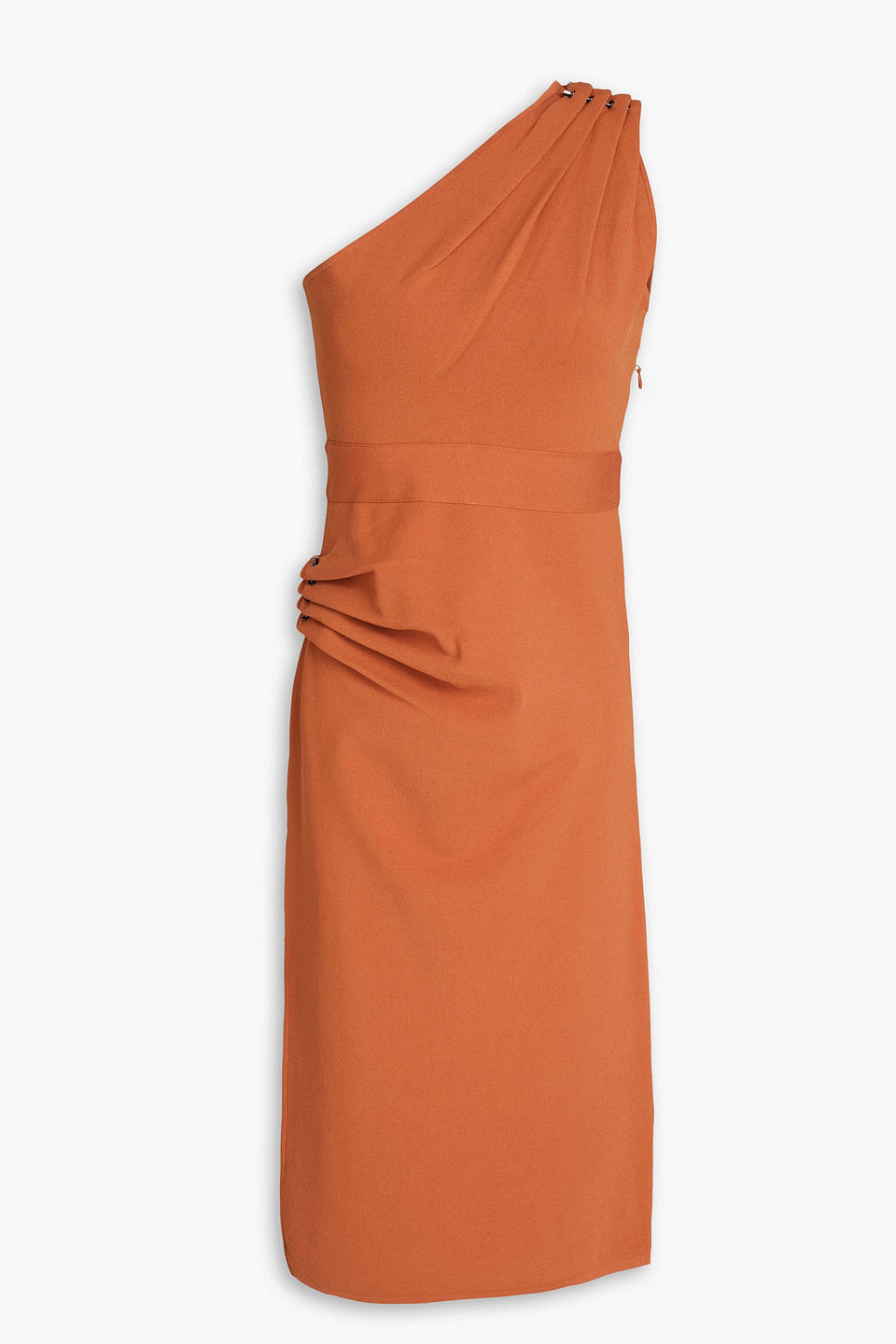 Hervé Léger One-shoulder draped stretch-ponte dress