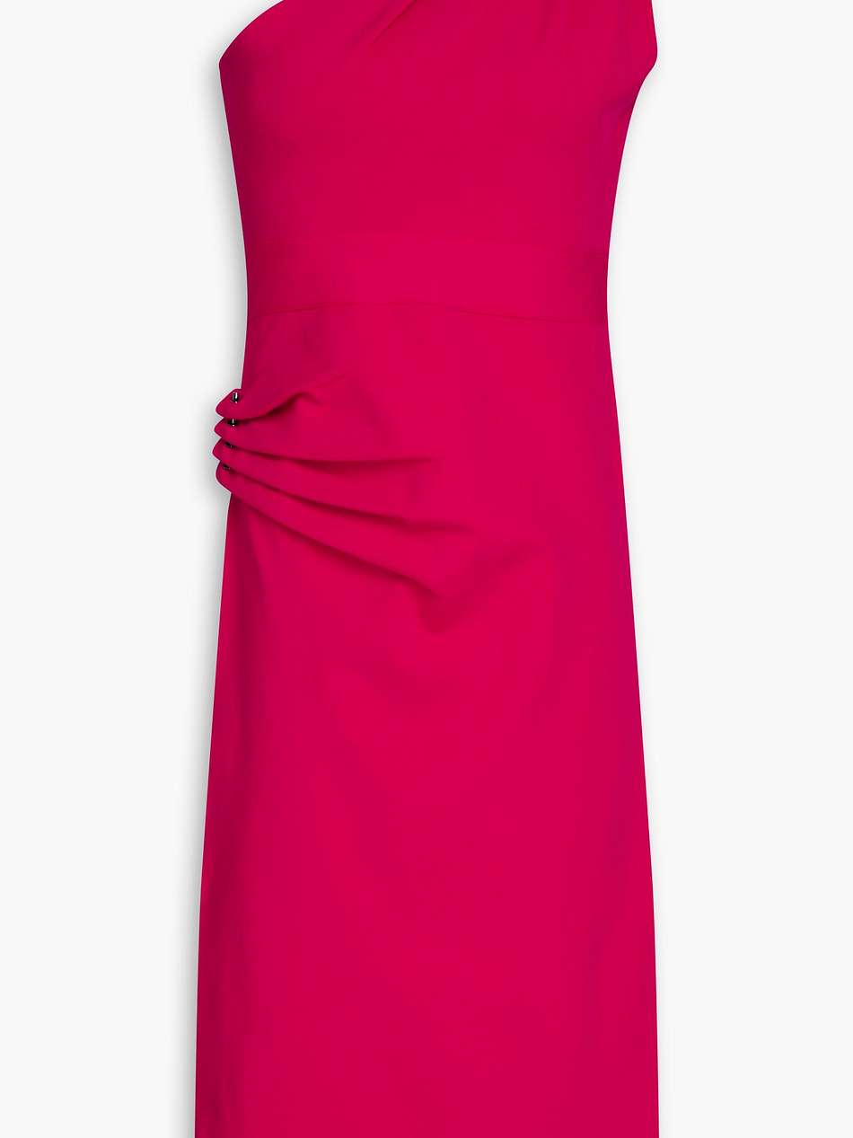 one-shoulder stretch-knit dress