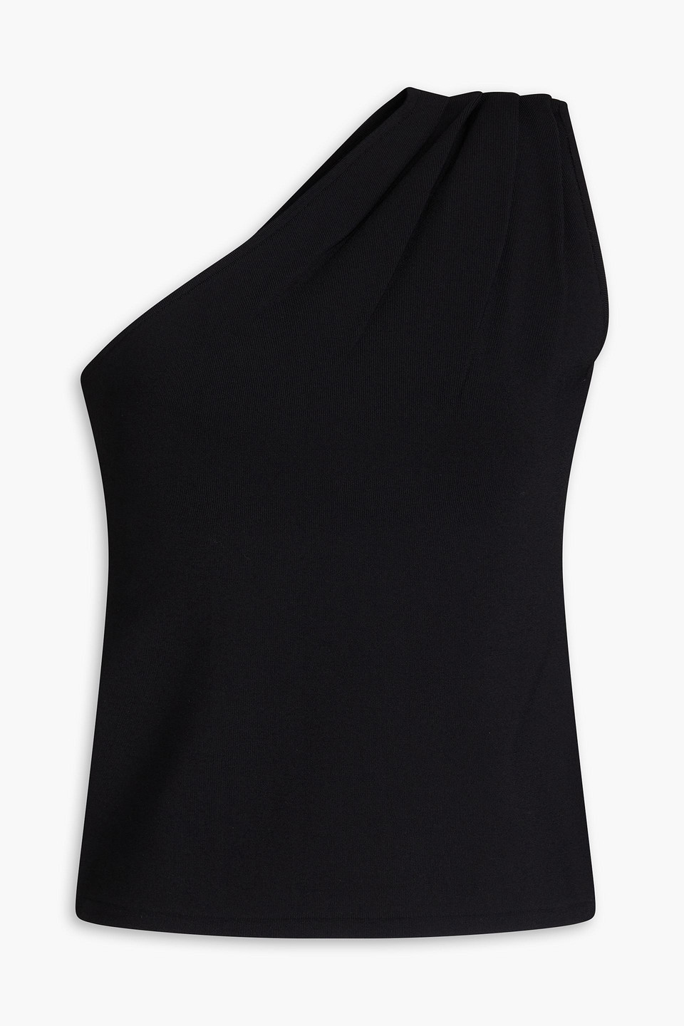 Herve Leger One-shoulder Ponte Top In Black