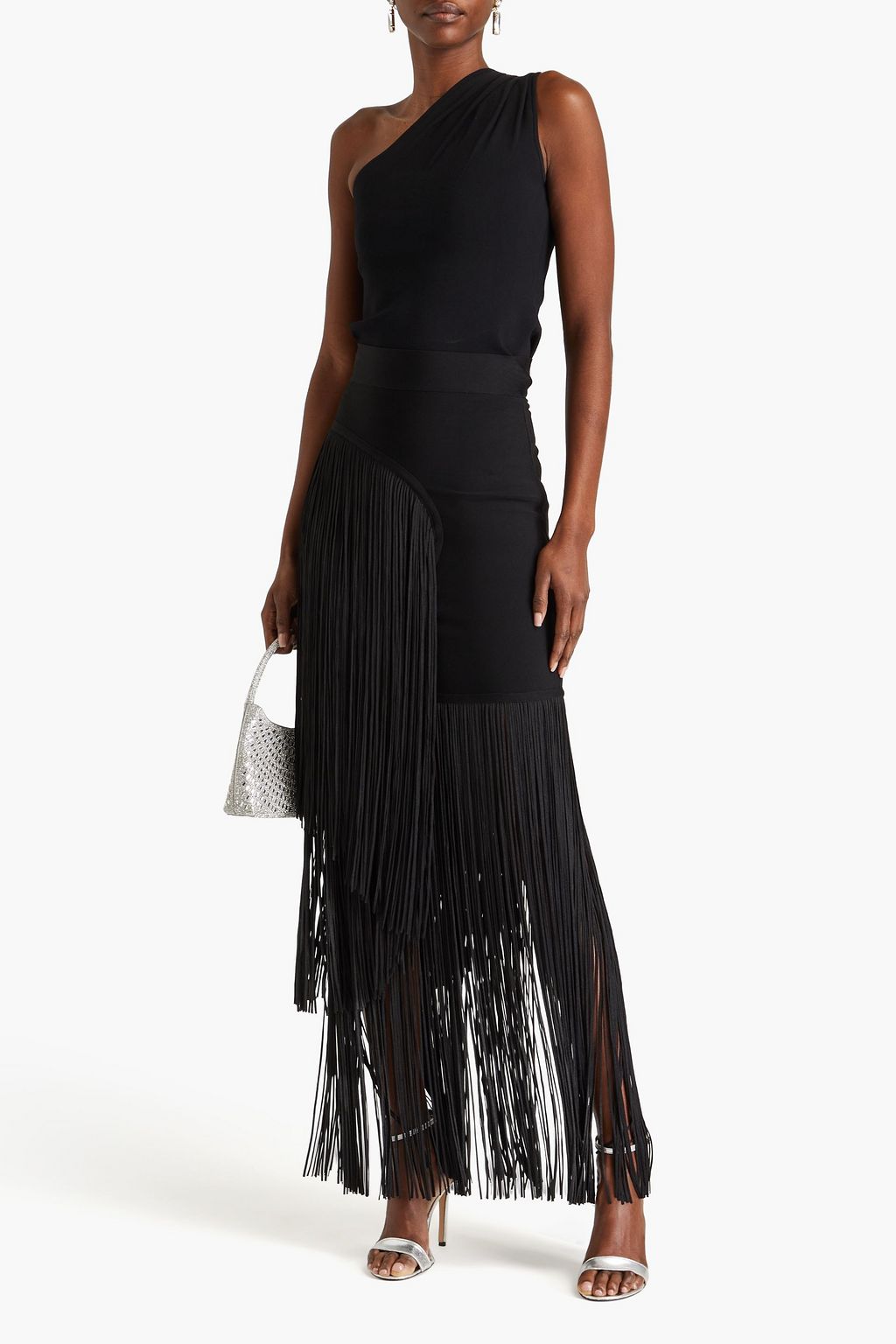 HERVÉ LÉGER One-shoulder ponte top