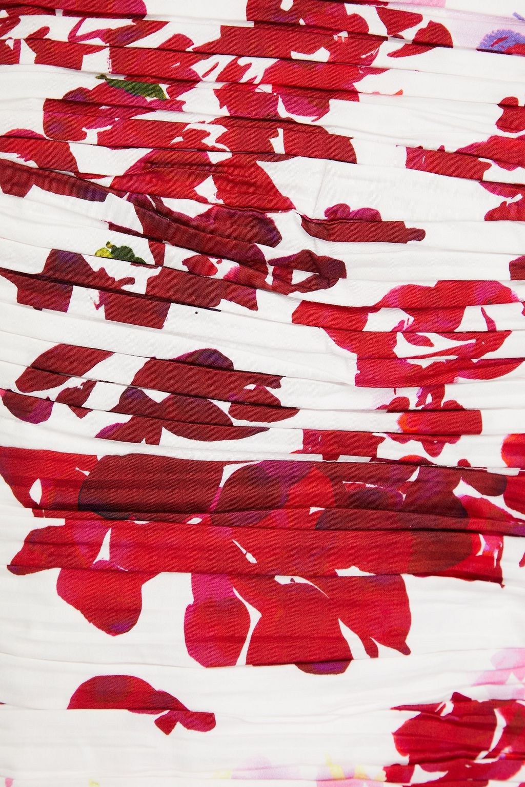 AJE. Marlene pleated floral-print cotton top