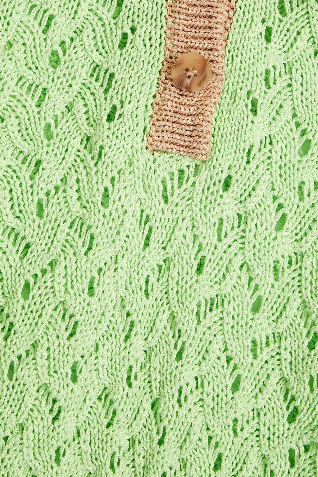 REJINA PYO Elfie two-tone cropped crochet-knit vest