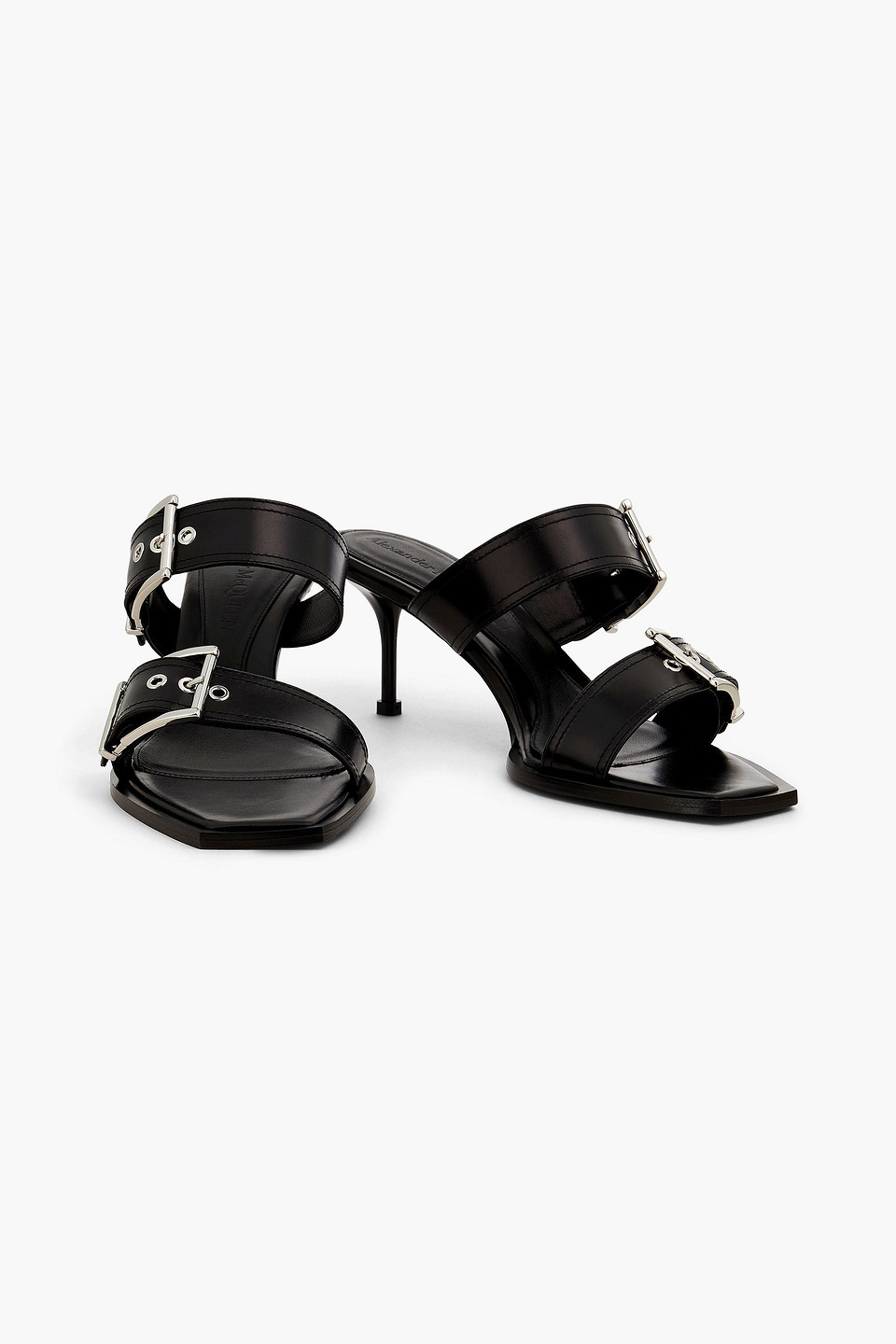  Mcqueen - Mules Aus Leder - Schwarz - Eu 37.5 