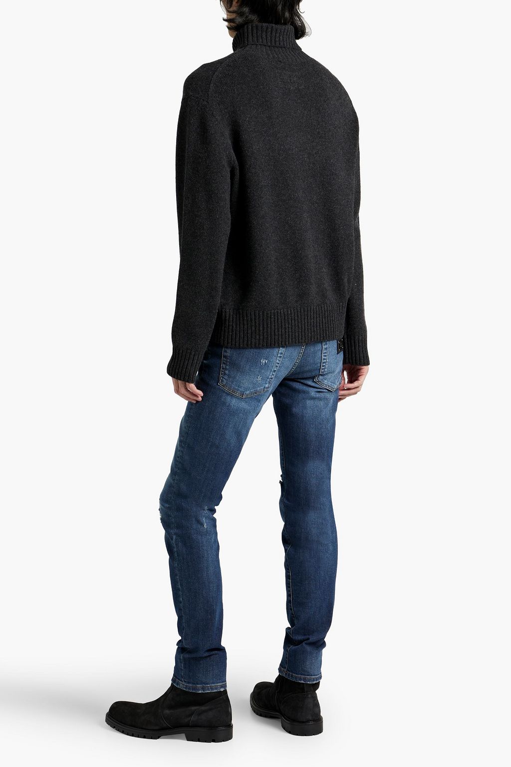 DOLCE&GABBANA Skinny-fit distressed denim jeans