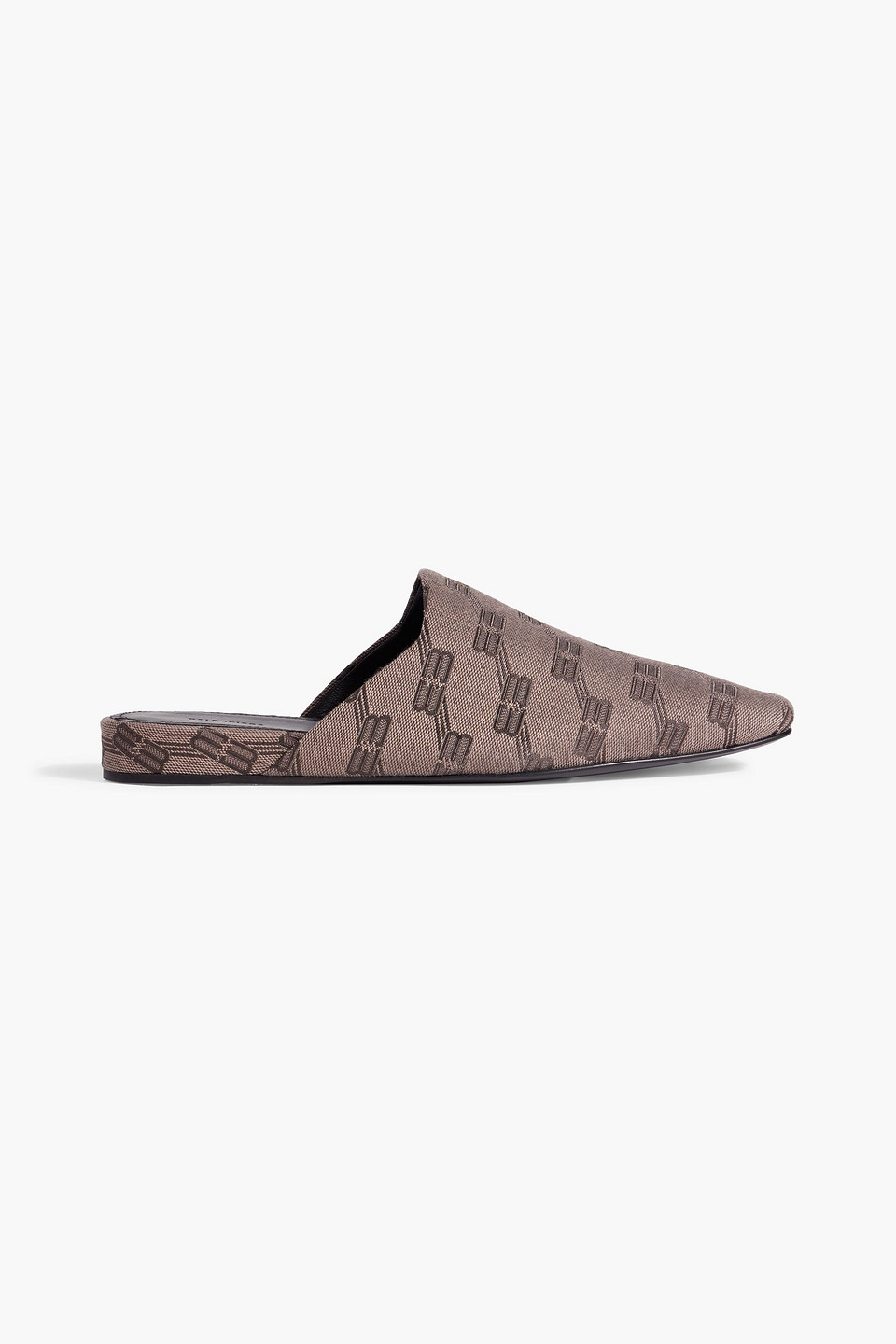 Balenciaga Cosy Bb Jacquard Canvas Slippers In Light Brown