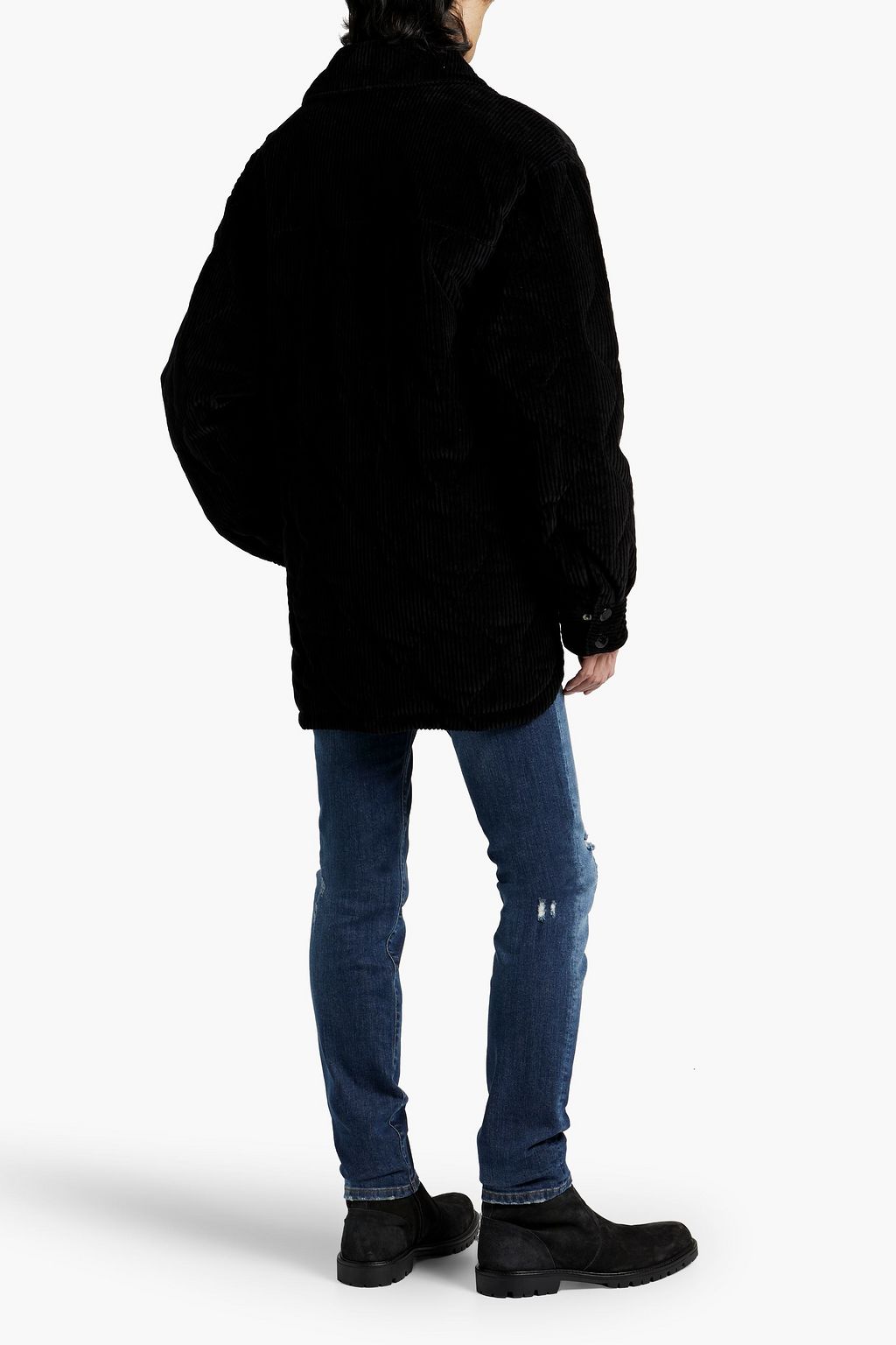 DOLCE&GABBANA Oversized quilted cotton-blend corduroy jacket