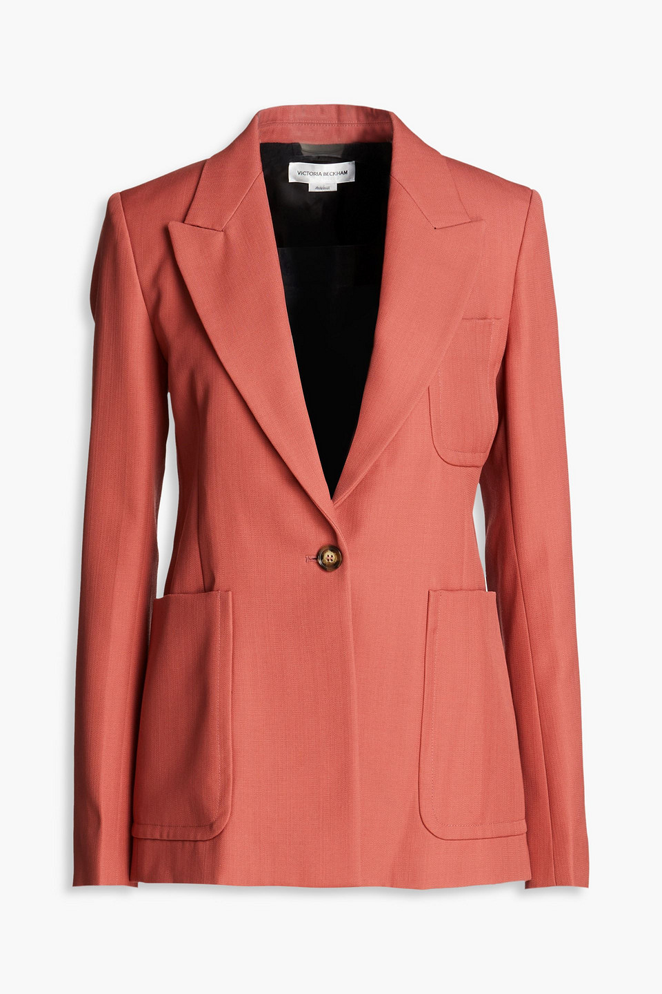 Victoria Beckham Single-button Wool Jacket In Antique Rose
