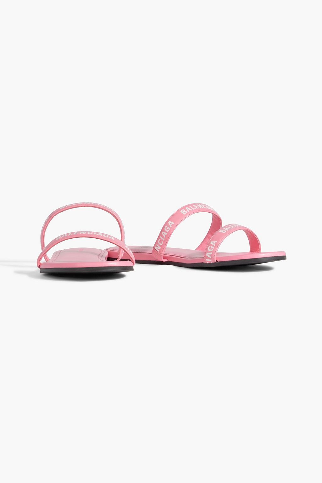 BALENCIAGA Logo-print leather sandals