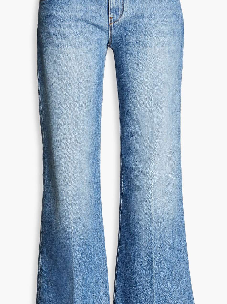 mid-rise flared jeans