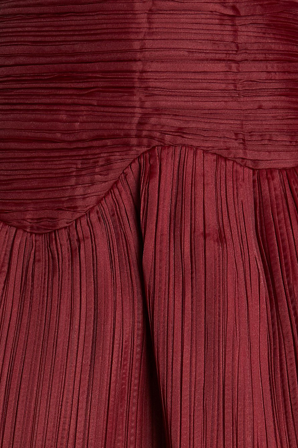 Shop Aje Laurier Wave Plissé-organza Mini Skirt In Burgundy