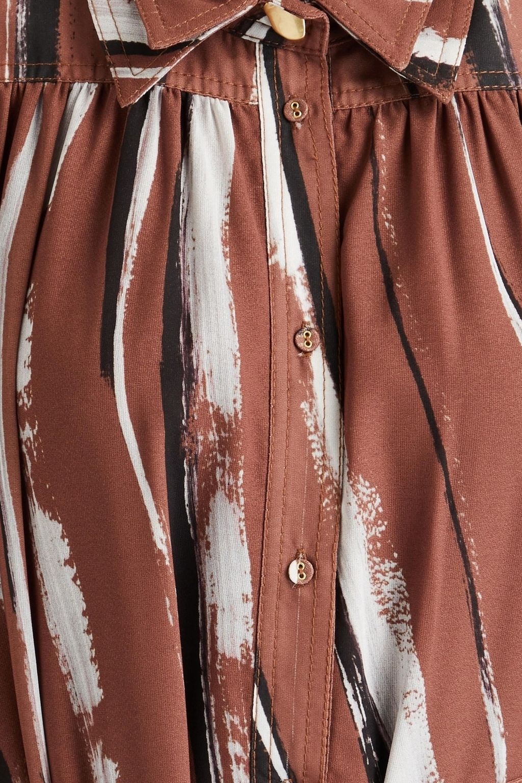 AJE. Aurora belted printed midi shirt dress