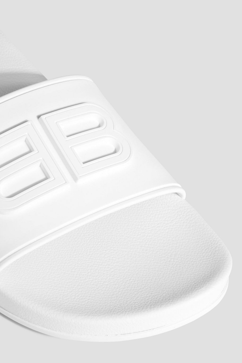 BALENCIAGA BB embossed rubber slides