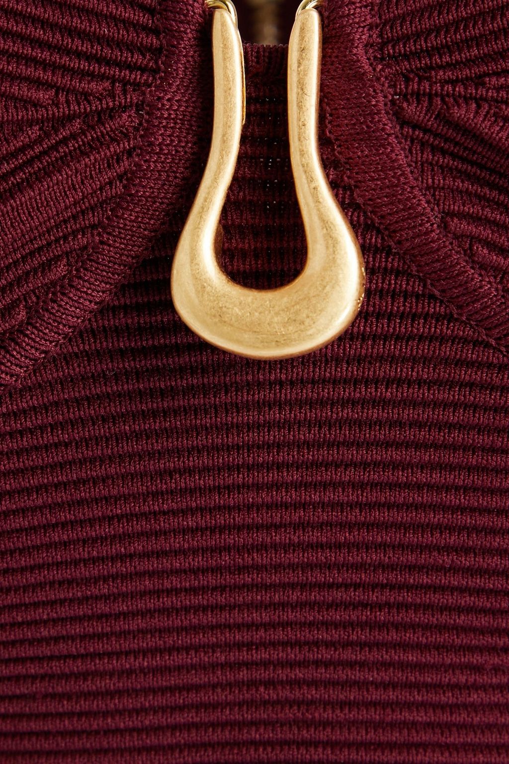 AJE. Clay cropped embellished ribbed-knit top