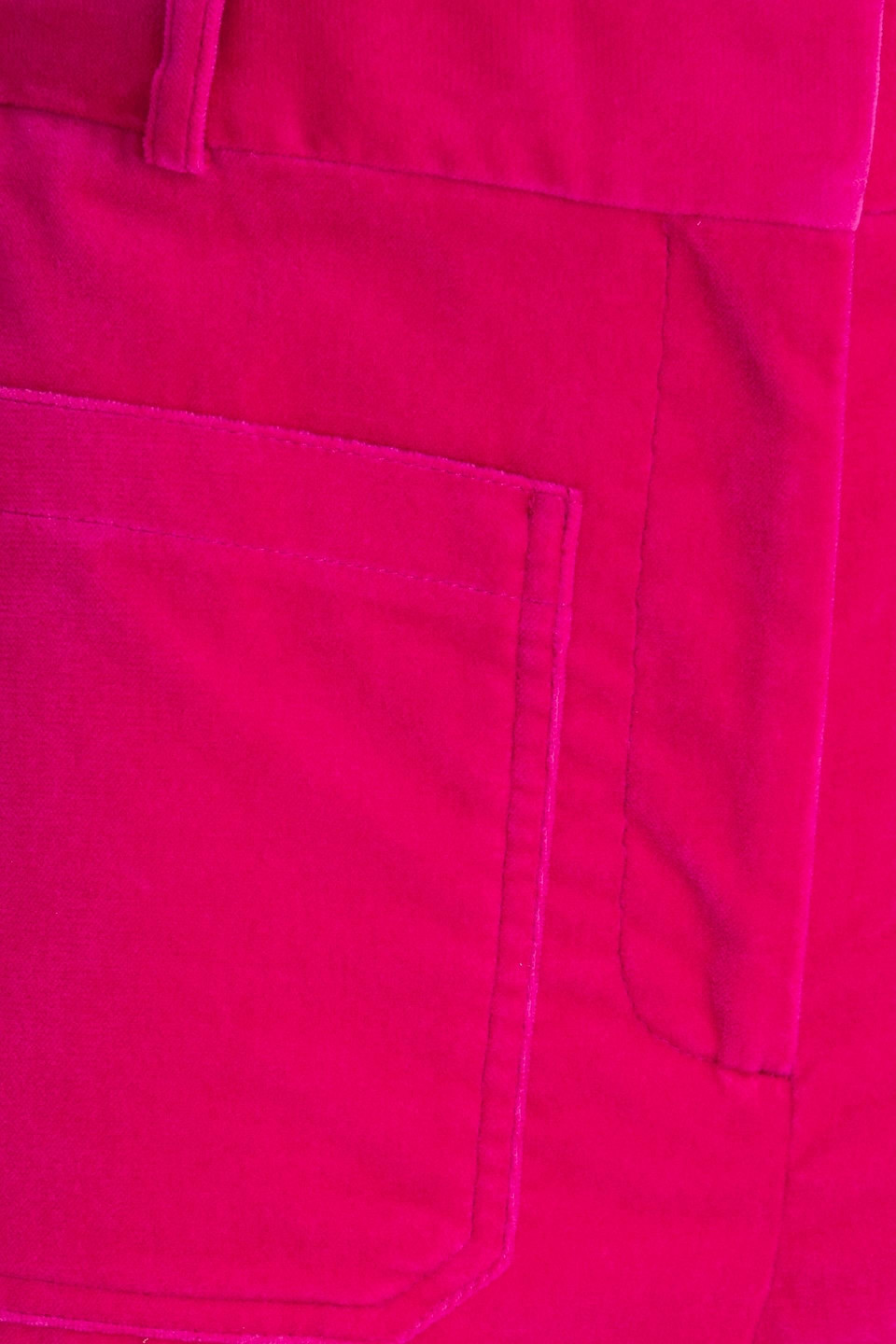 Shop Victoria Beckham Cotton-blend Velvet Flared Pants In Fuchsia