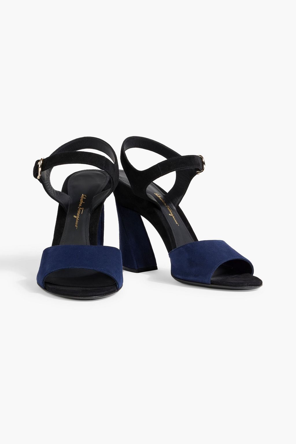 FERRAGAMO Aede two-tone suede sandals | THE OUTNET