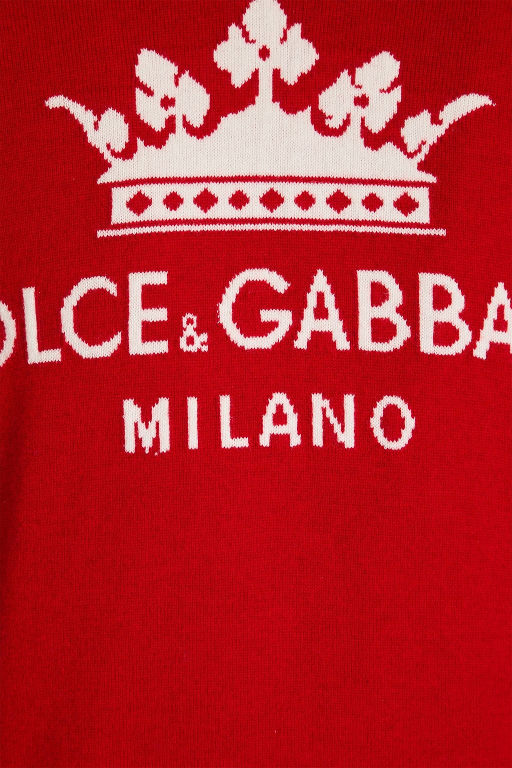 DOLCE&GABBANA Jacquard-knit cashmere sweater