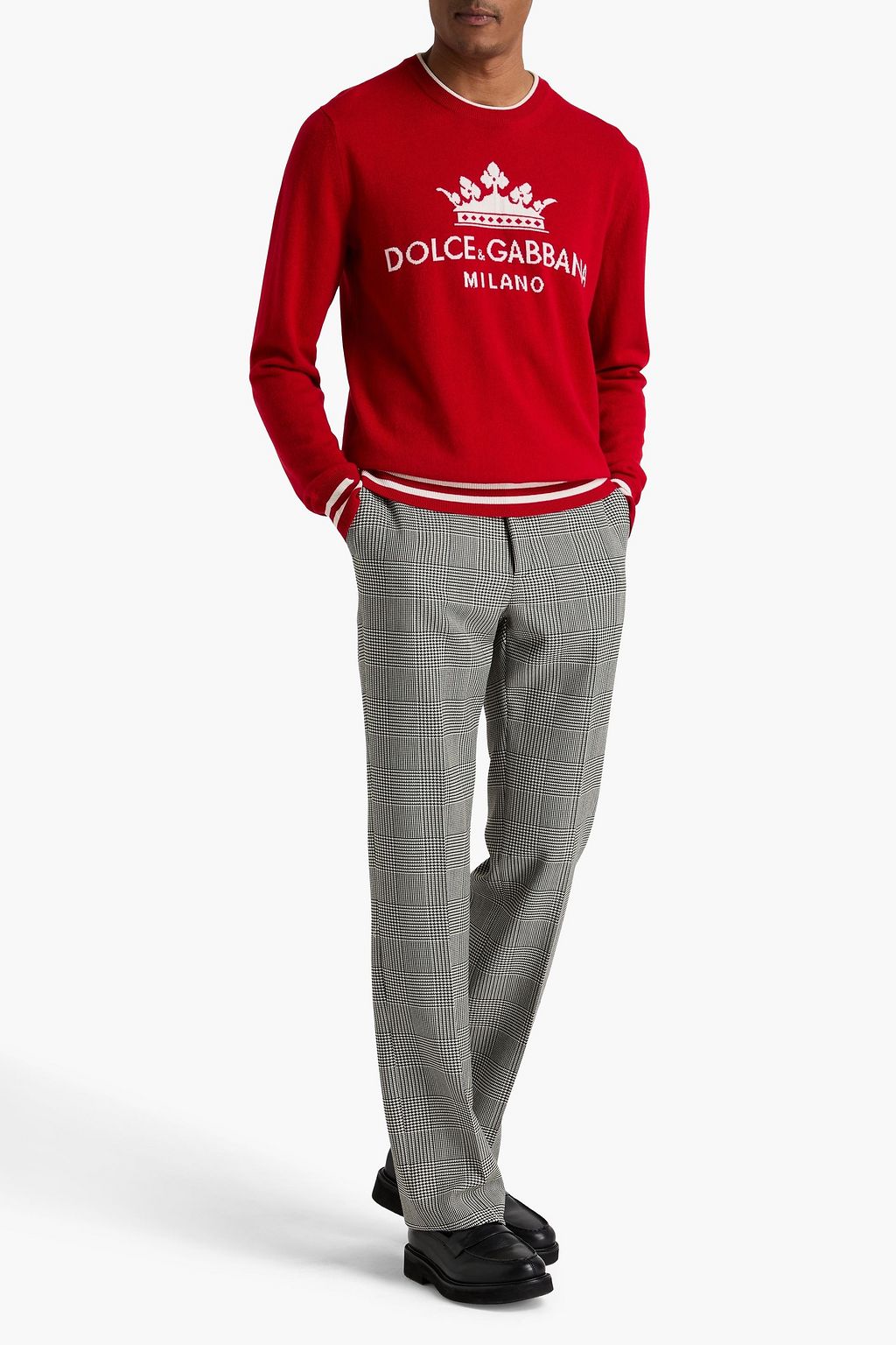 DOLCE&GABBANA Jacquard-knit cashmere sweater