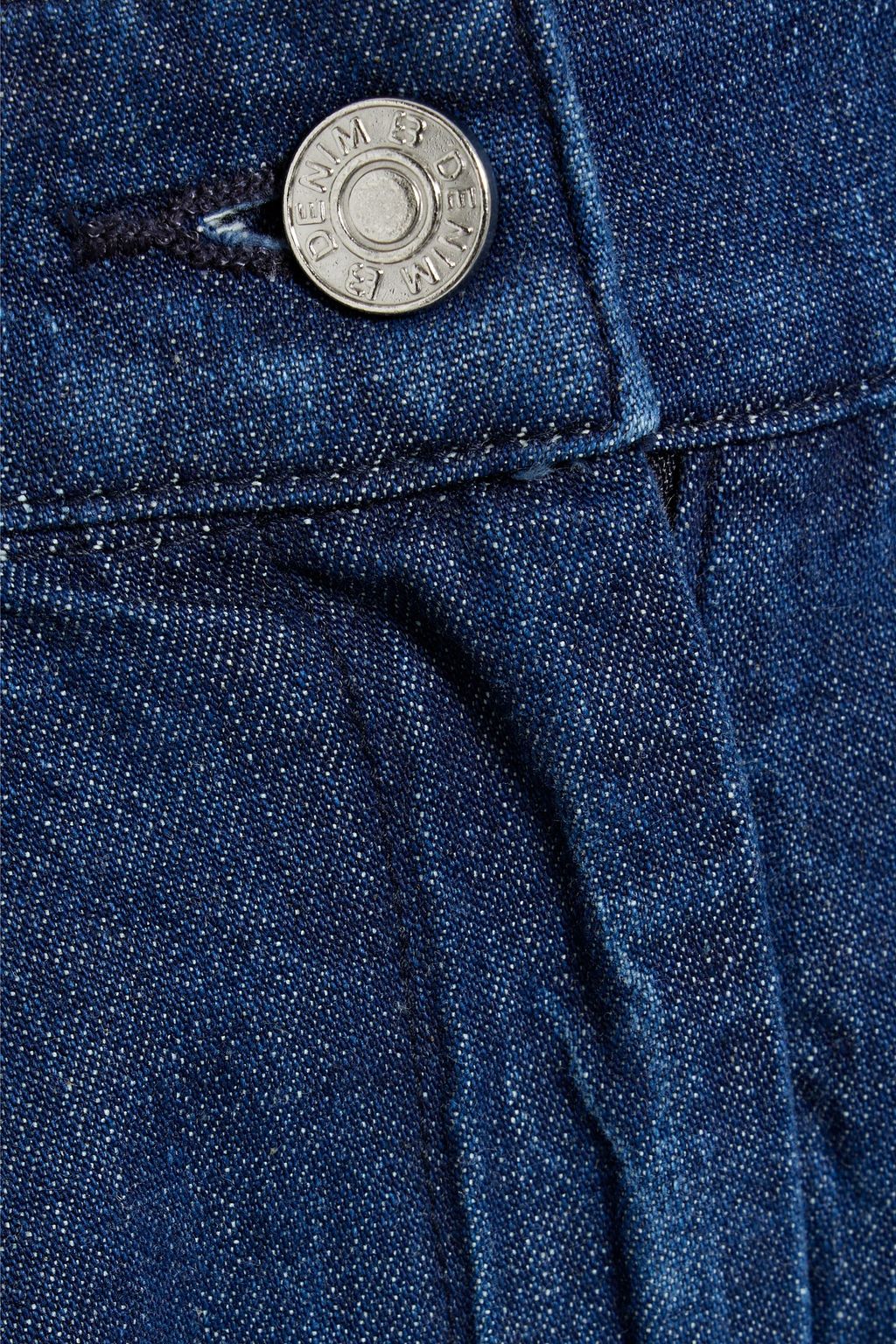 EB DENIM Swan pleated high-rise wide-leg jeans
