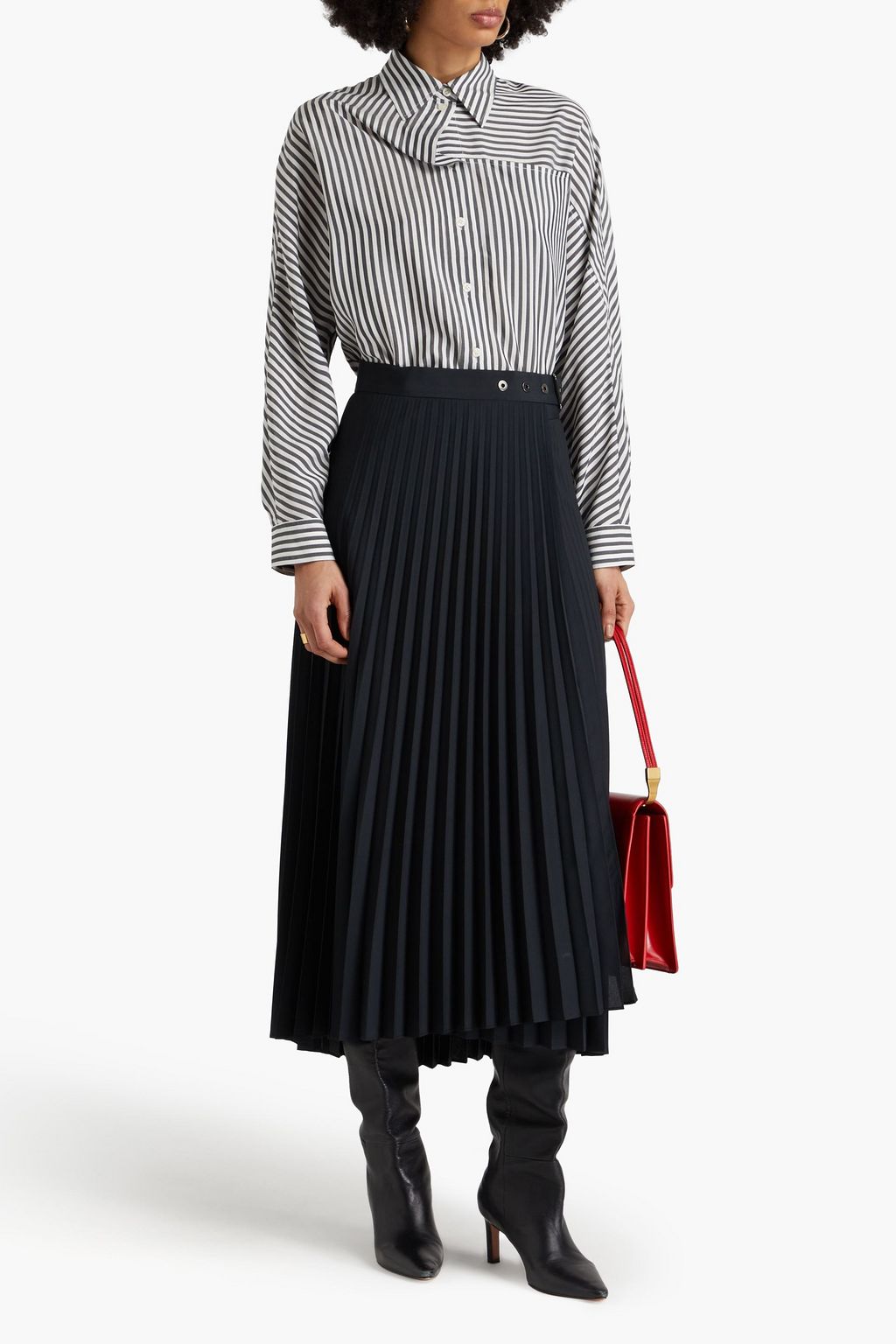 VICTORIA BECKHAM Striped poplin shirt