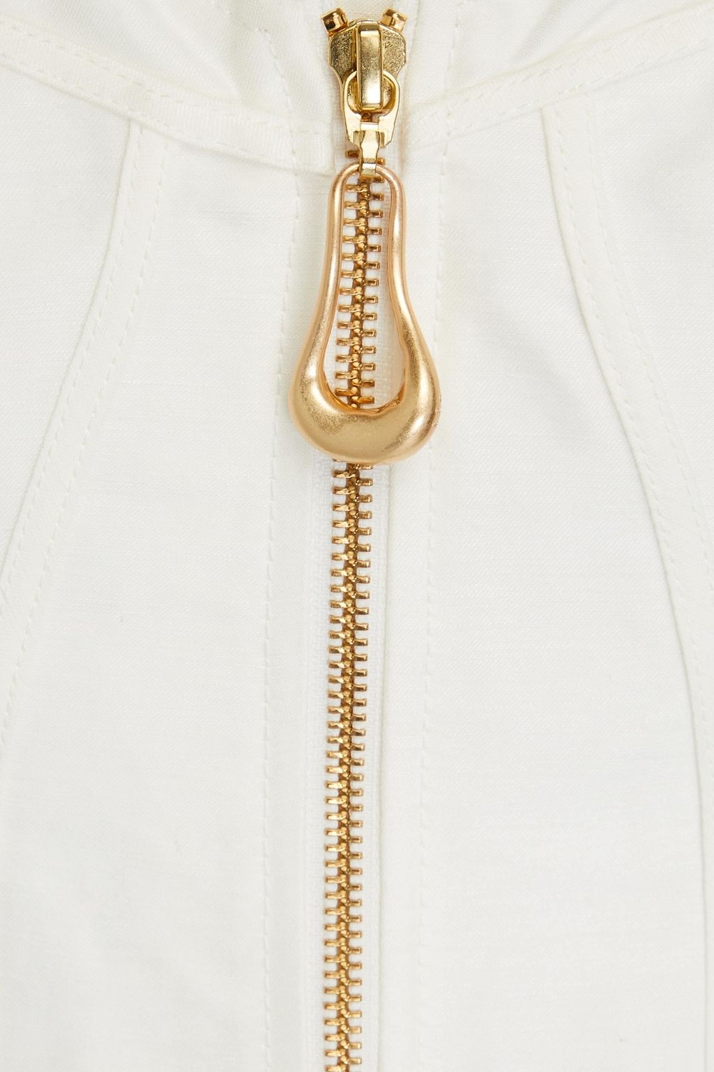 AJE. Giselle ruched linen-blend blouse