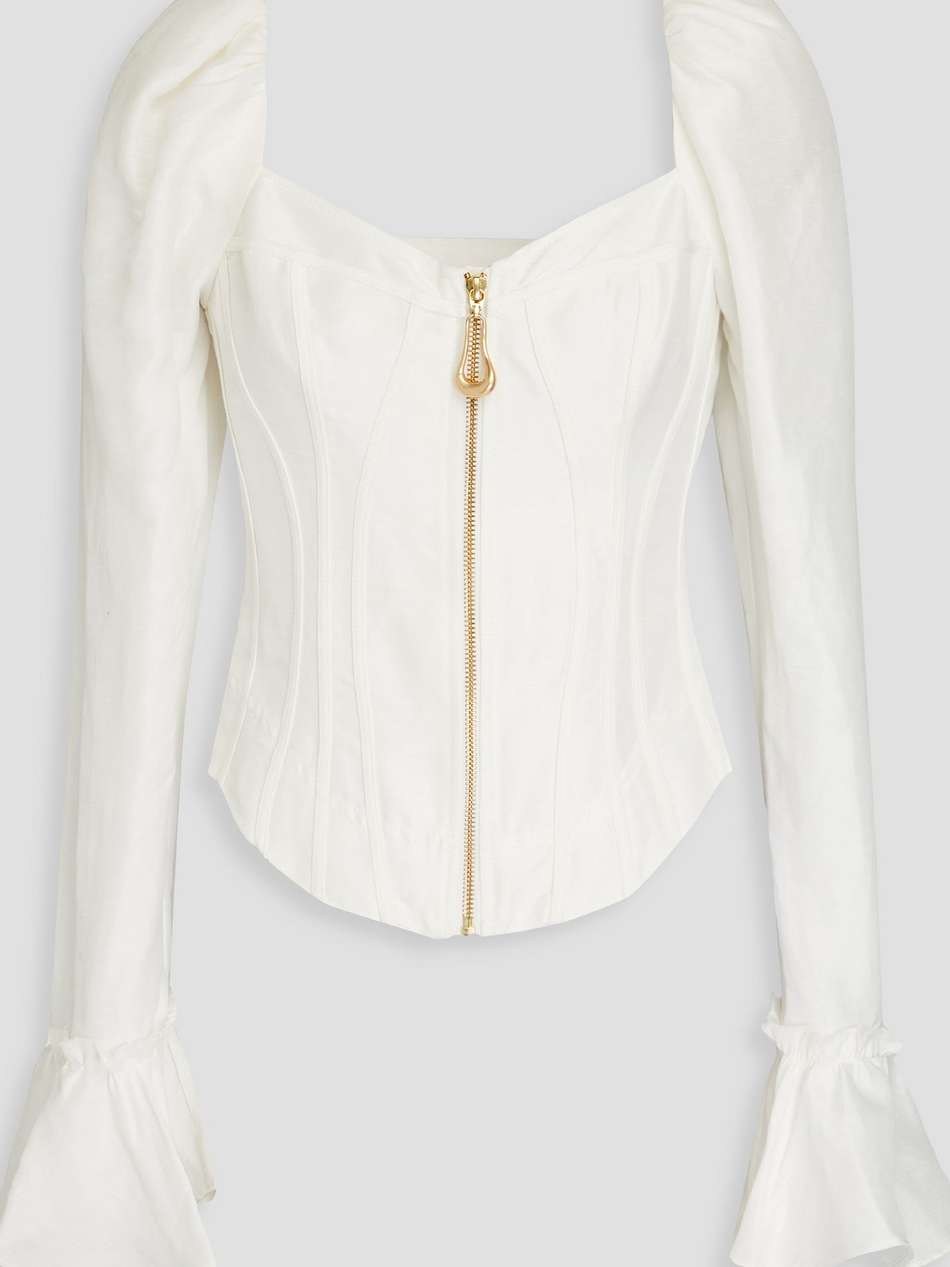 giselle linen-blend blouse