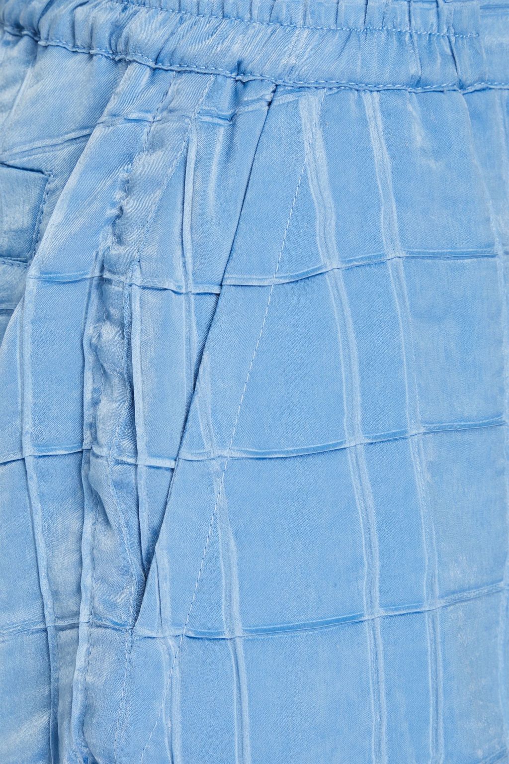 JACQUEMUS شورت «كاليكون» مصنوع من الساتان المغسول ومزين بنقشة مربعات