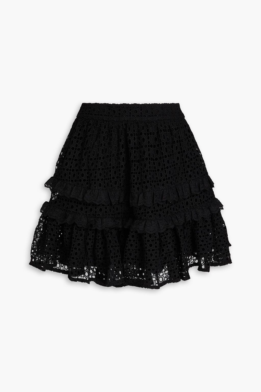 AJE. Ruffled broderie anglaise cotton mini skirt | THE OUTNET