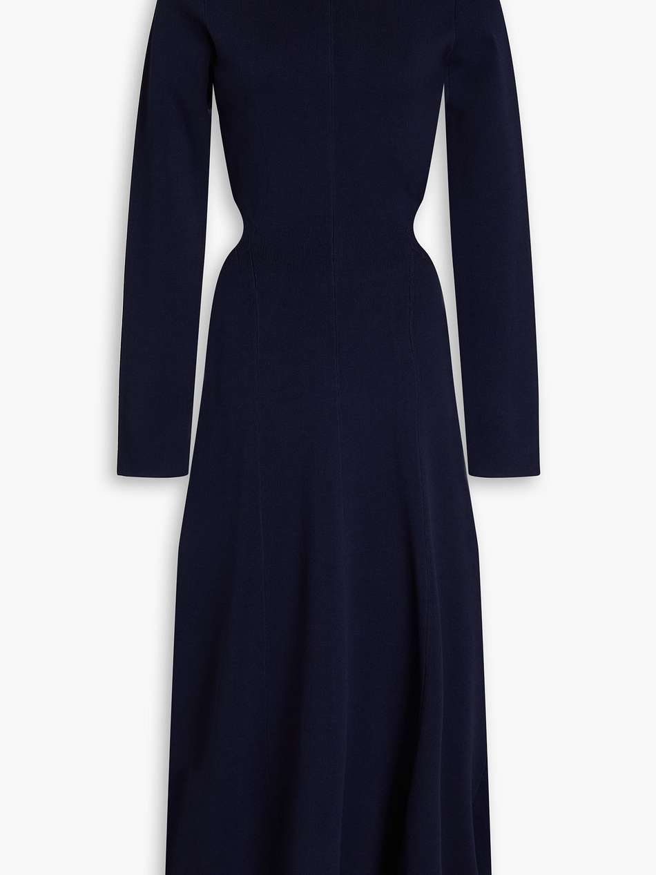 anika cutout stretch-knit midi dress