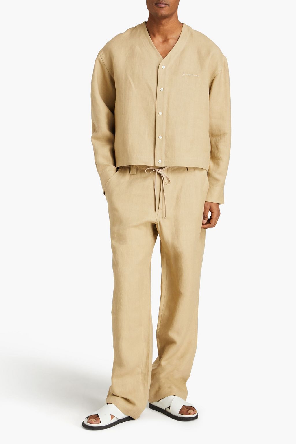 JACQUEMUS Embroidered linen shirt