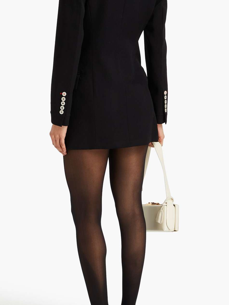 wool-twill mini tuxedo dress