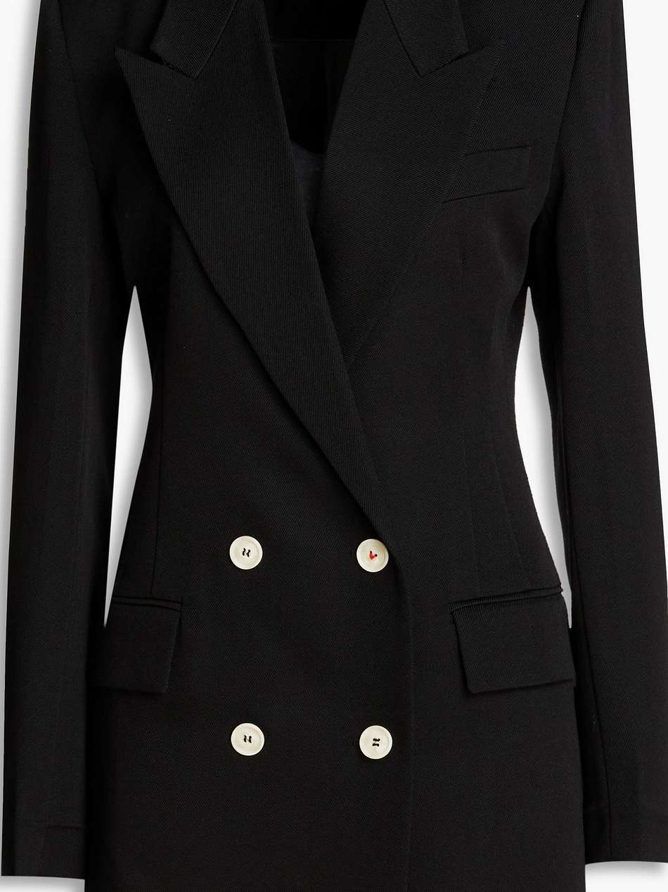 wool-twill mini tuxedo dress