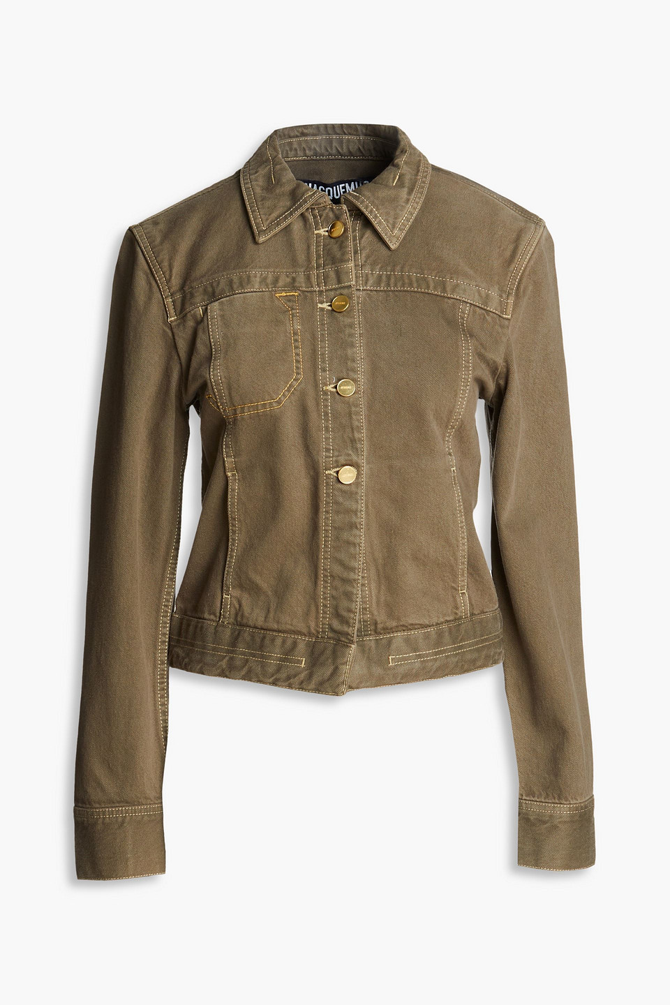 Jacquemus Nimes Denim Jacket In Army Green