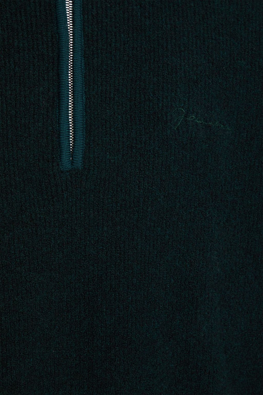 JACQUEMUS Berger ribbed merino wool-blend half-zip sweater