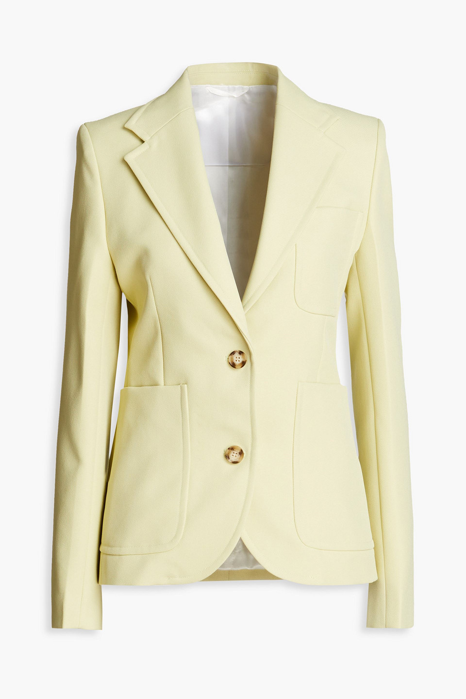 Victoria Beckham Twill Blazer In Pastel Yellow