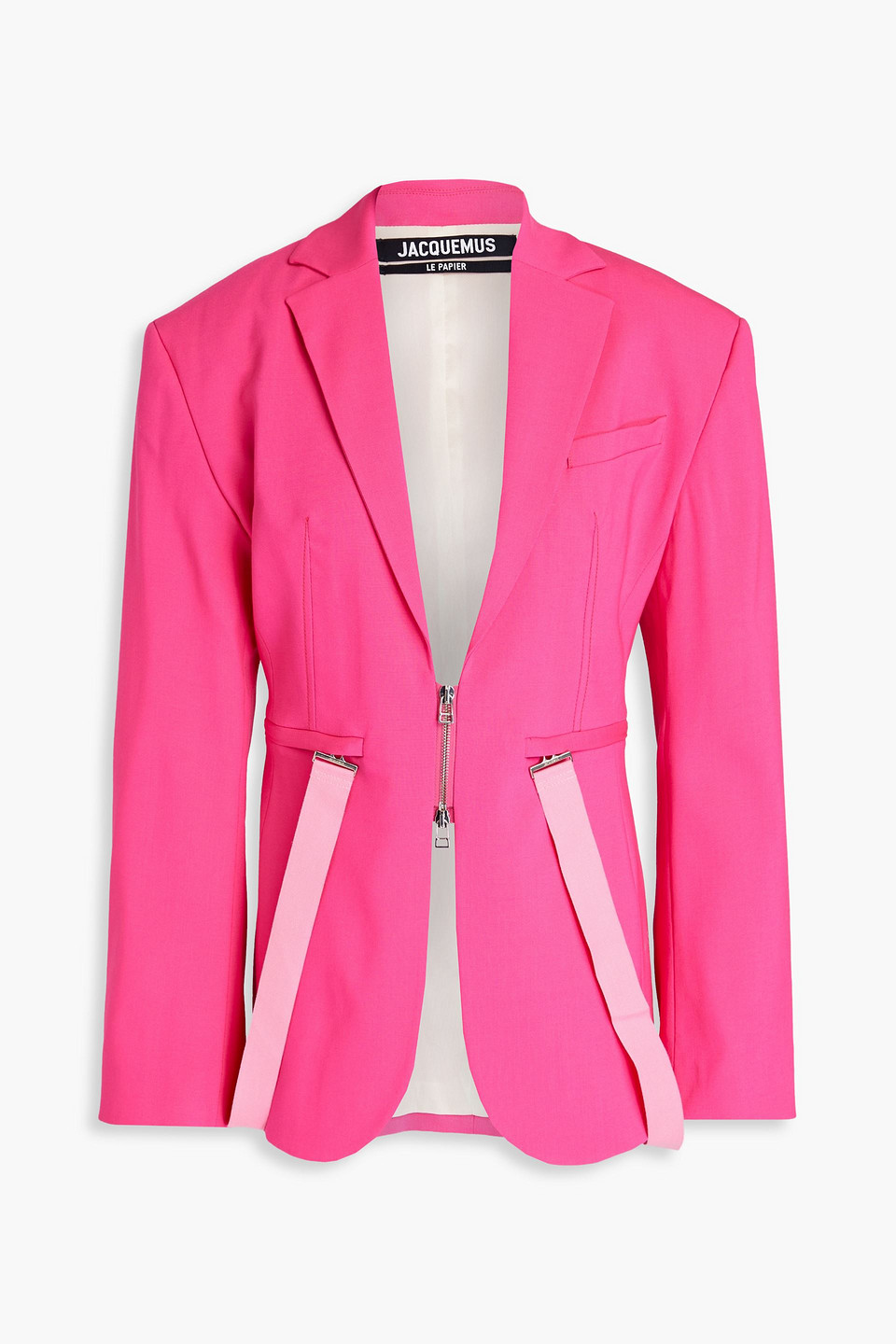 Shop Jacquemus Filu Wool-blend Blazer In Hellrosa